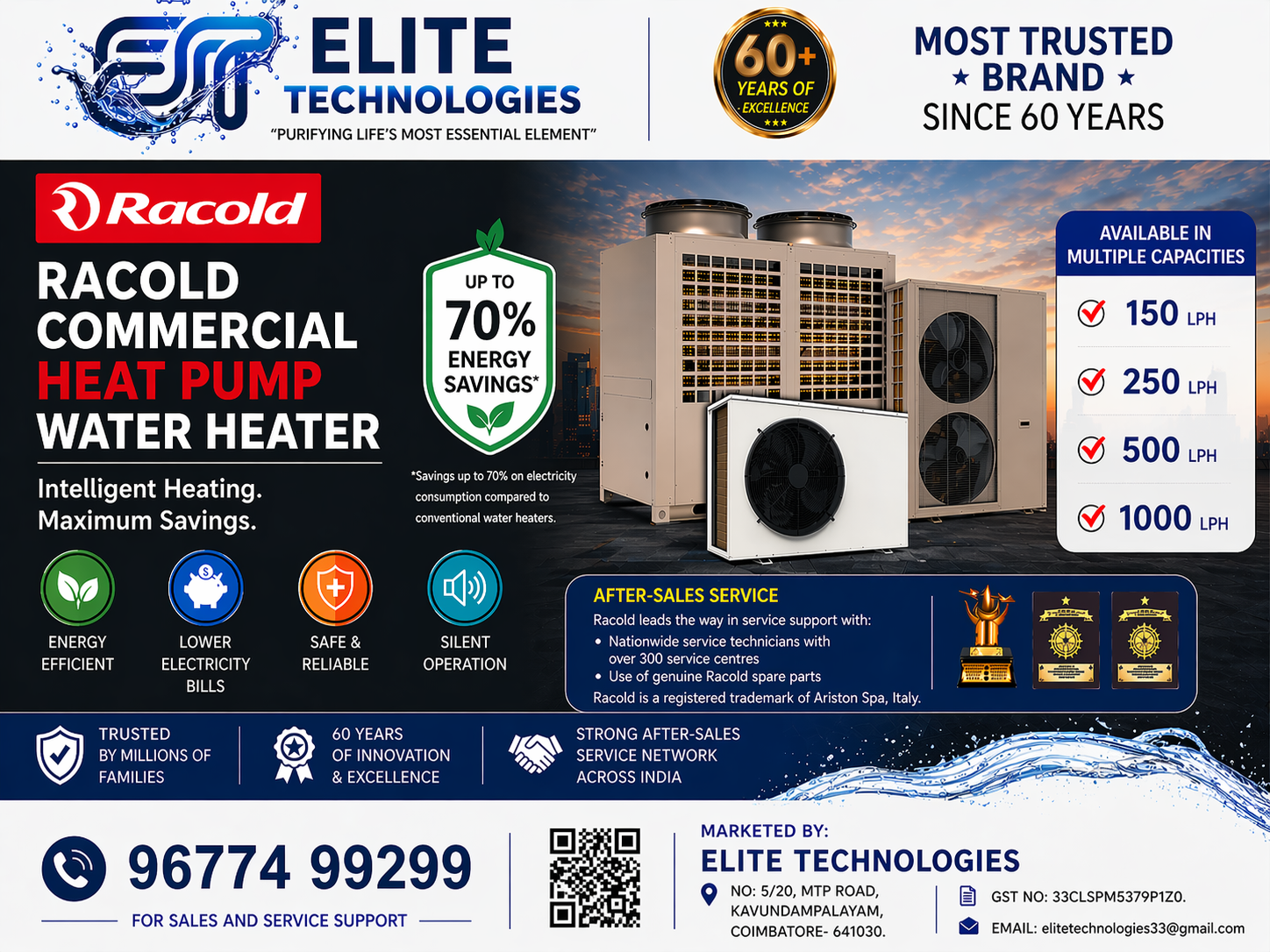 Racold Commercial Heat Pump Water Heater